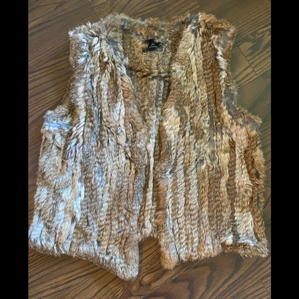AXARA RABBIT FUR VEST